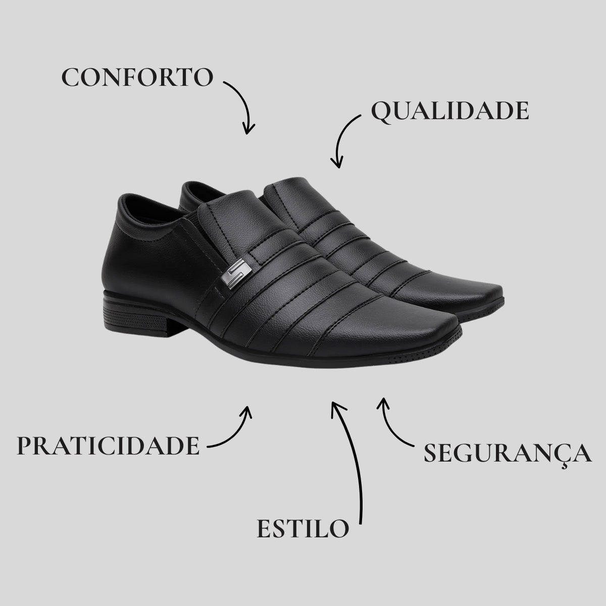 Sapato Social Masculino + Relogio + Carteira + Cinto