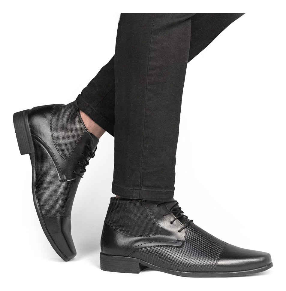 Bota Sapato Social Masculino Cano Curto Confortável Casual