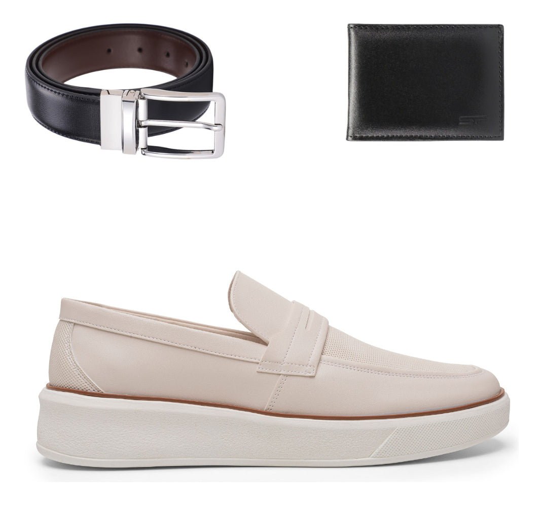 Kit Ténis Masculino Casual Confortável + Carteira + Cinto