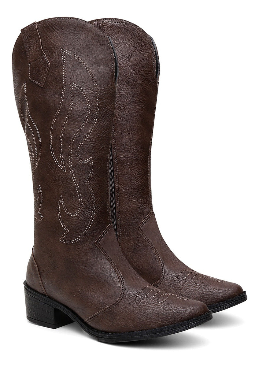 Kit Bota Feminina Country Moderna + Bolsa Porta Celular