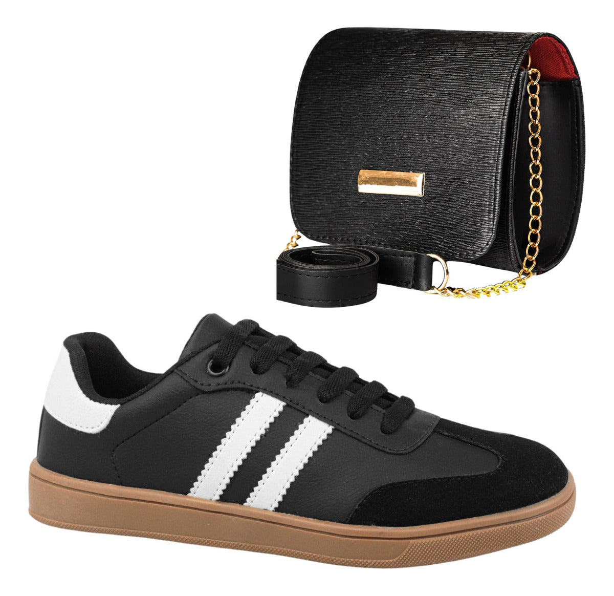 Kit Tênis Feminino Casual + Bolsa Porta Celular Prática
