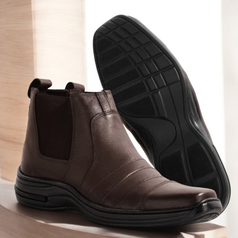 Bota Masculina Botina Casual Tradicional Trabalho Dia A Dia