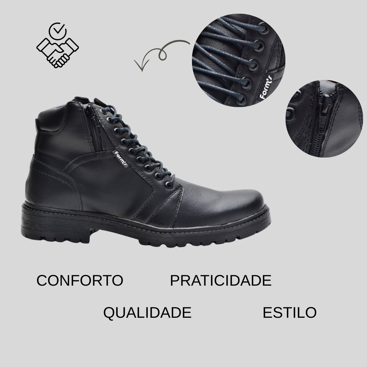 Coturno Masculino Bota Casual Moderna Confortável Versátil
