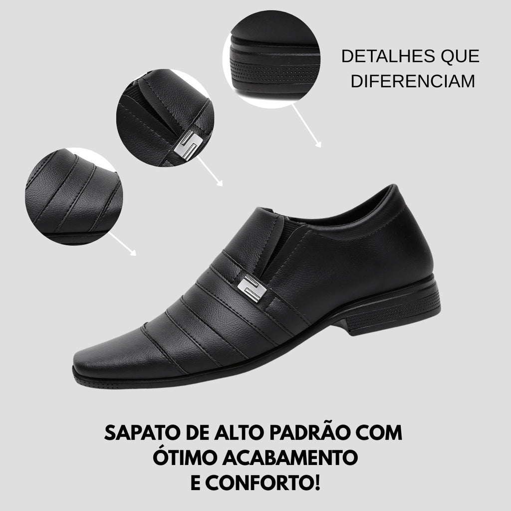 Sapato Social Masculino + Relogio + Carteira + Cinto