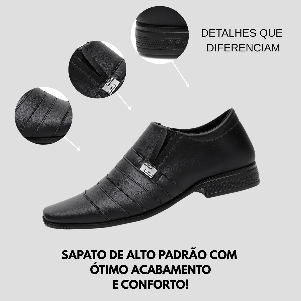 Sapato Social Masculino + Relogio + Carteira + Cinto