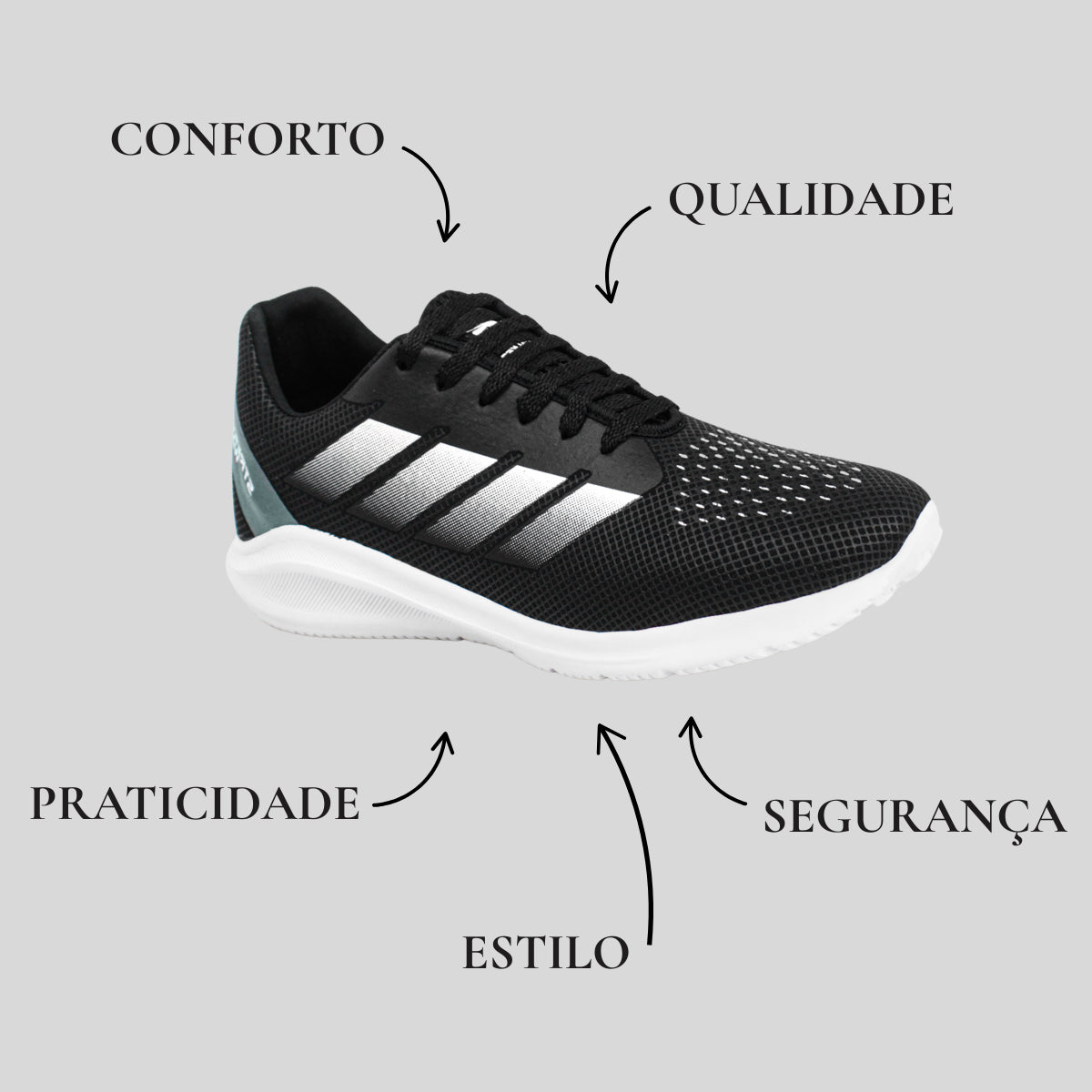Kit Tênis Masculino + Fone Bluetooth + Relógio Inteligente
