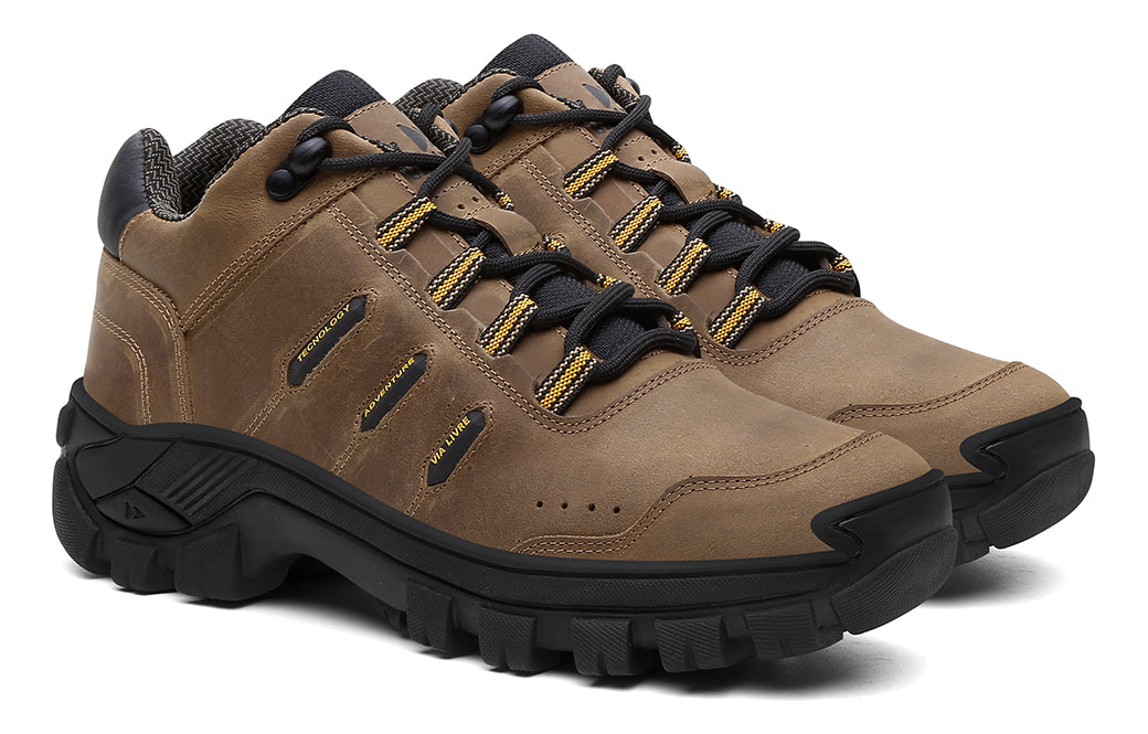 Coturno Tênis Masculino Em Couro Genuíno Biqueira Pvc C/ C.a