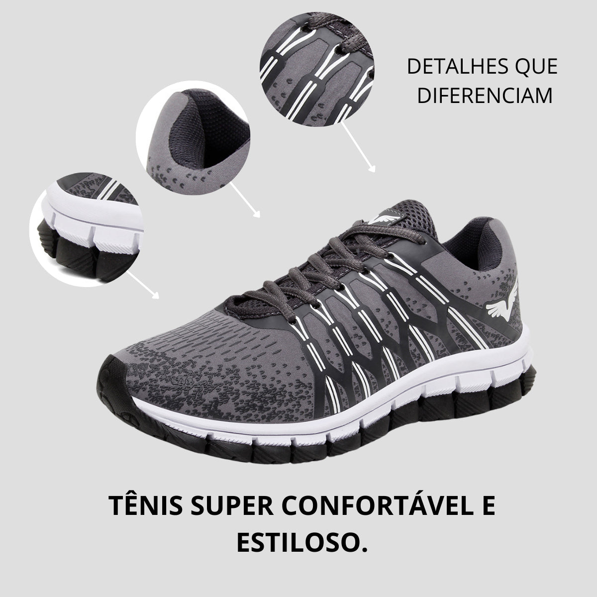 Kit Tênis Masculino + Relógio Bracelete + Mochila Versátil