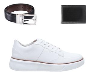 Kit Tênis Masculino Moderno Conformável + Carteira + Cinto