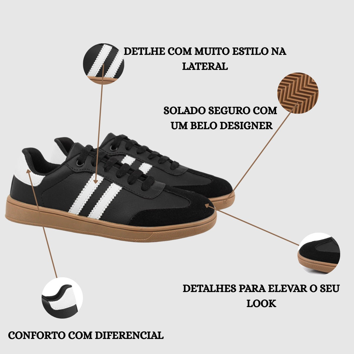 Kit Tênis Feminino Casual + Bolsa Porta Celular Prática