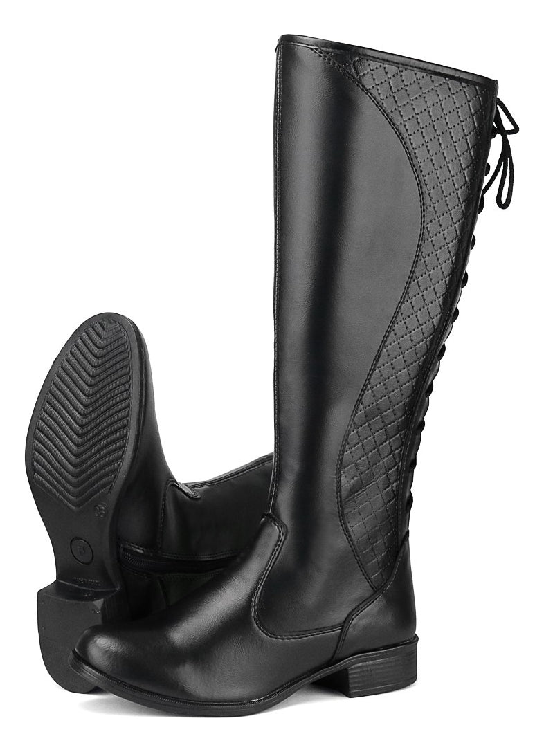 Bota Feminina Cano Longo Montaria Confortável Casual