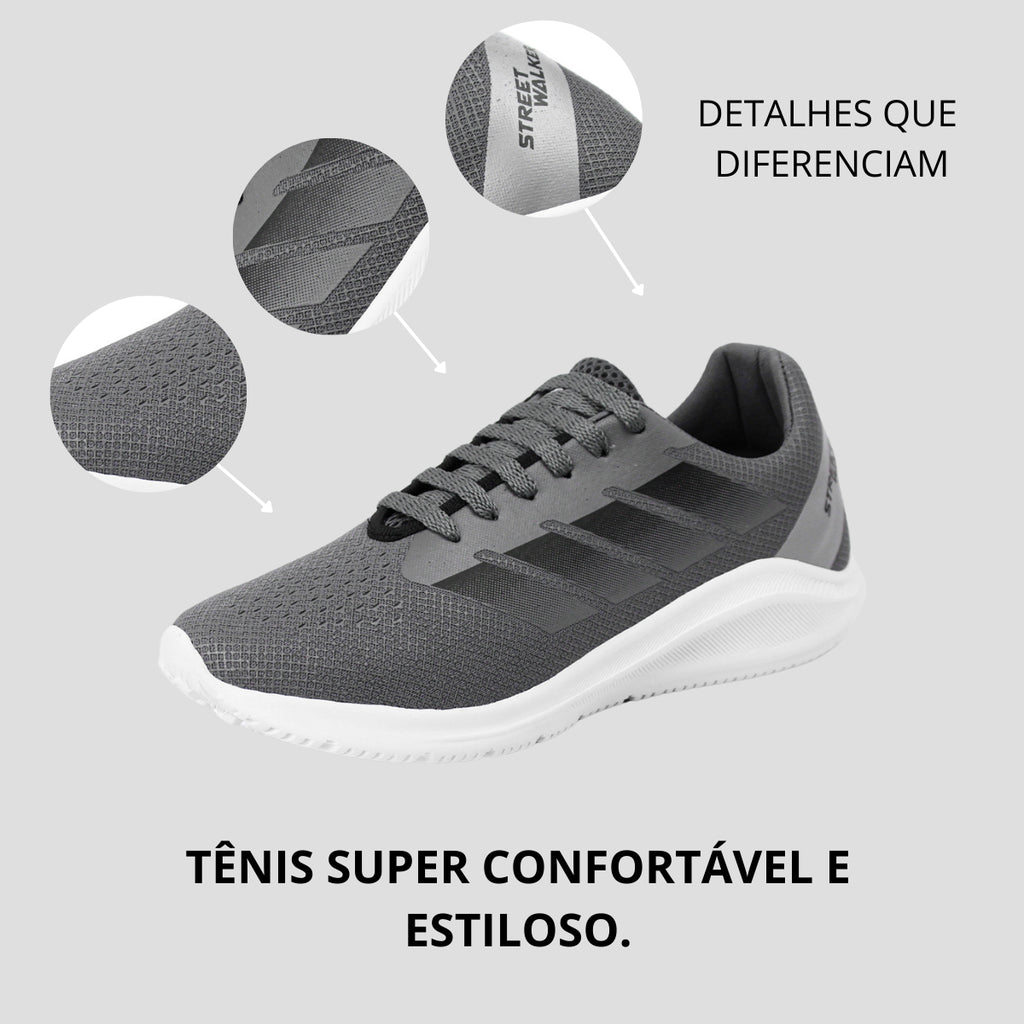 Kit Tênis Masculino + Fone Bluetooth + Relógio Inteligente