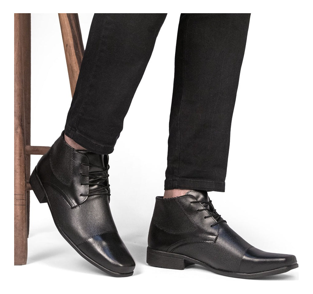 Bota Sapato Social Masculino Cano Curto Confortável Casual