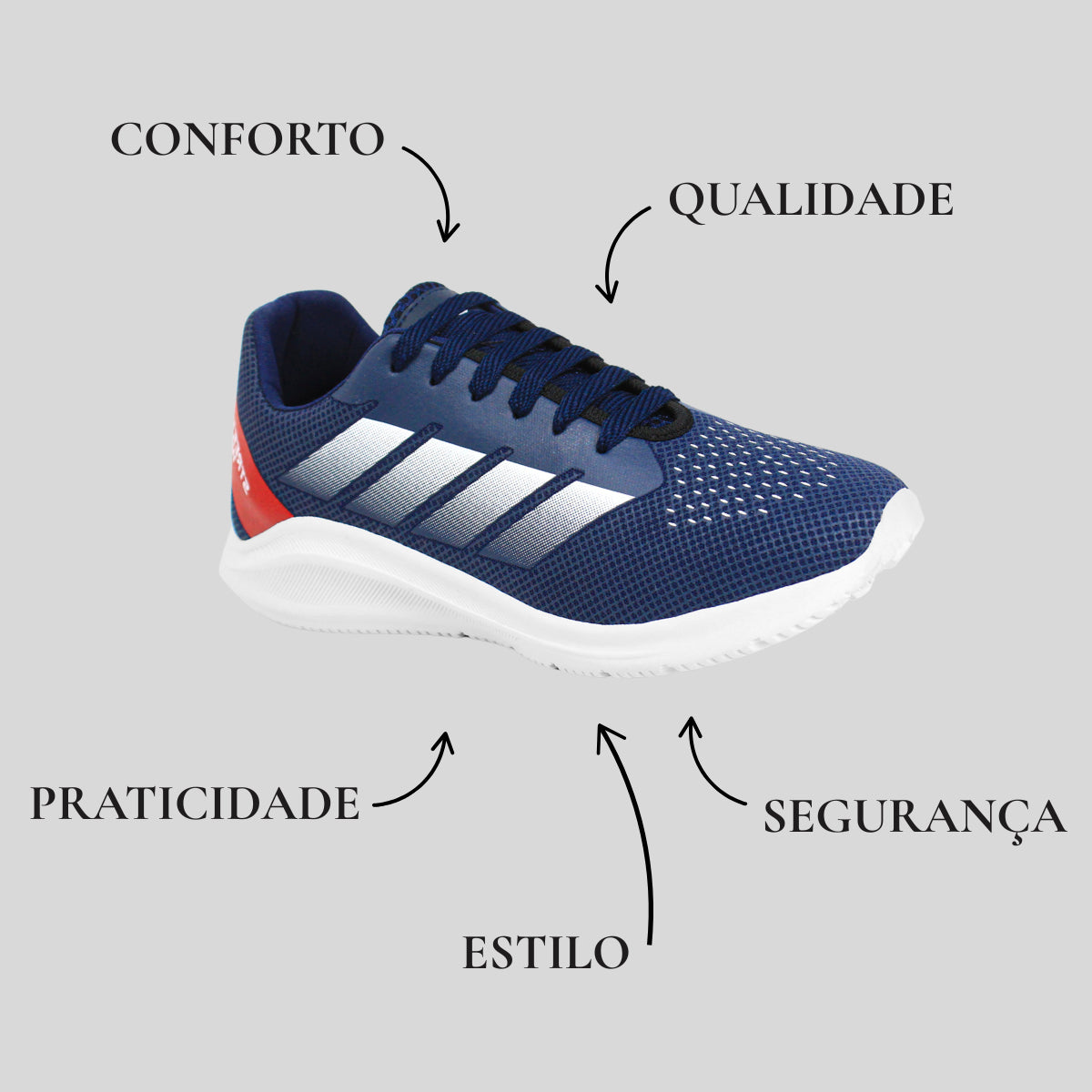 Kit Tênis Masculino + Fone Bluetooth + Relógio Inteligente