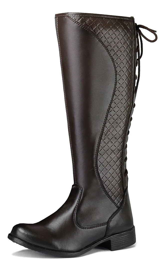 Bota Feminina Cano Longo Montaria Confortável Casual