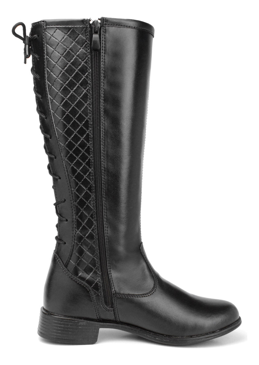 Bota Cano Alto Estilo Montaria Couro Sintetico