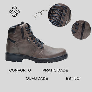 Coturno Masculino Bota Casual Moderna Confortável Versátil