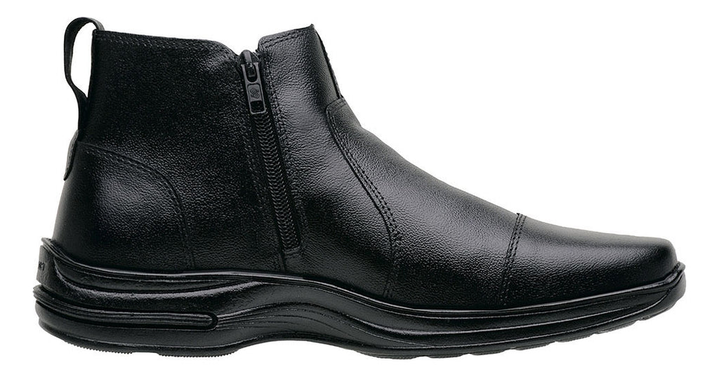 Botina Masculina Conforto Bota Couro Legítimo Leve Macia