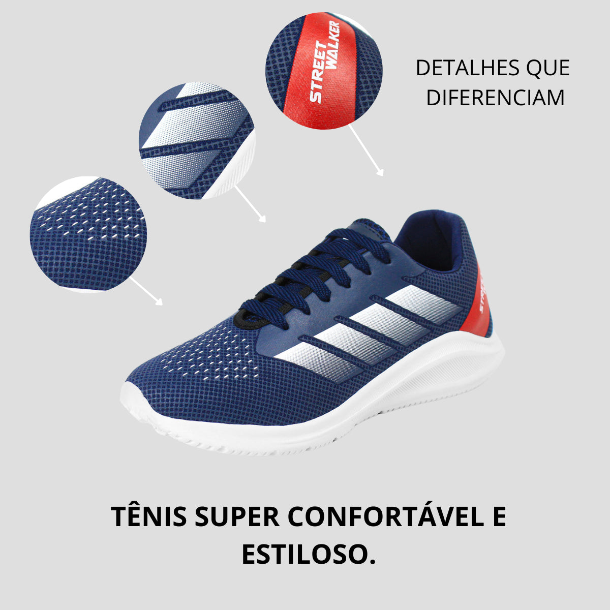 Kit Tênis Masculino + Mochila Casual + Relógio Moderno