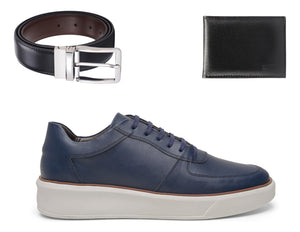Kit Tênis Masculino Casual Moderno  + Carteira + Cinto